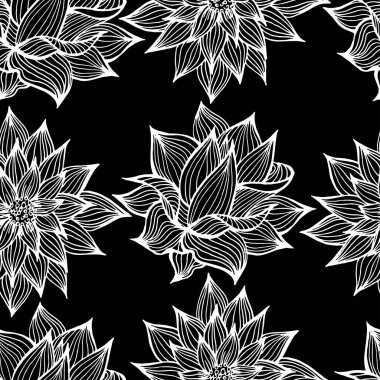 Çiçekli vektörsüz desen