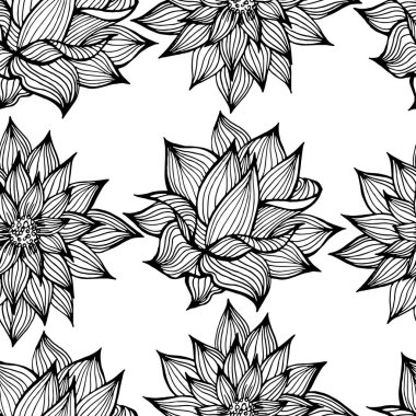 Çiçekli vektörsüz desen