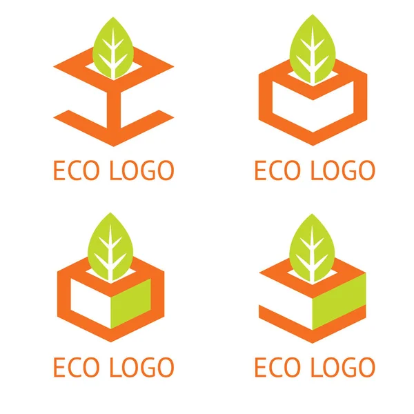 Set di logotipi di ecologia vettoriale — Vettoriale Stock