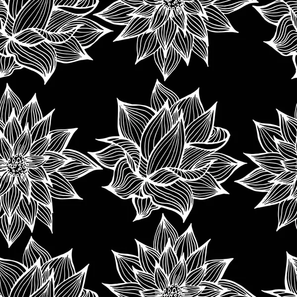 Vektor nahtloses Muster mit Blumen — Stockvektor