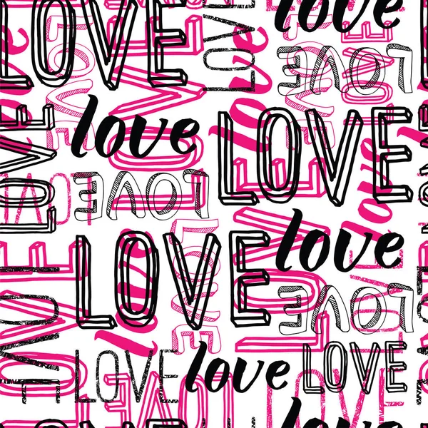 Hand Lettering Love Stock Illustration — Stock Vector