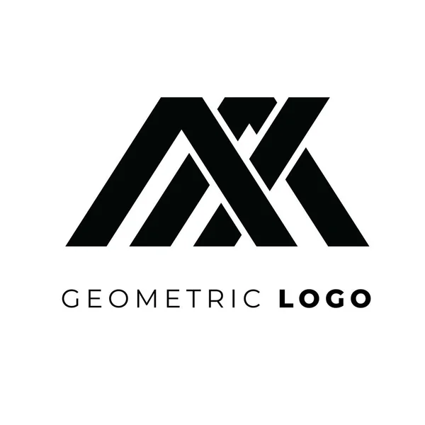 Vector Abstracto Monograma Logotipo Diseño Elemento — Vector de stock