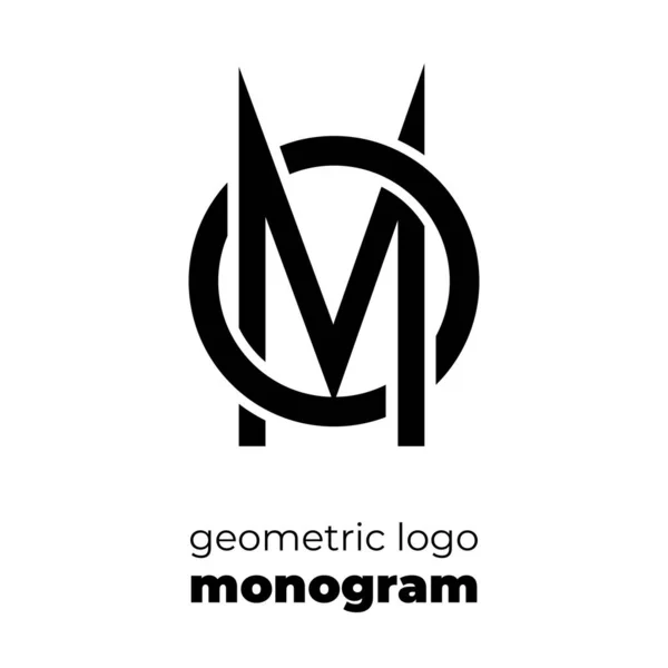 Vektor Abstraktes Monogramm Logo Design Element — Stockvektor