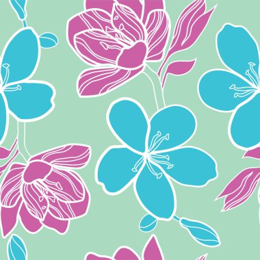 Yapraktan lekesiz siyah beyaz çiçek deseni. Doğal yaz geçmişi