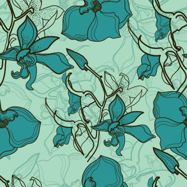 Yapraktan lekesiz siyah beyaz çiçek deseni. Doğal yaz geçmişi