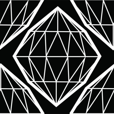 Elmastan kusursuz bir desen. Lüks tasarım elementleri. hisse illüstrasyonu