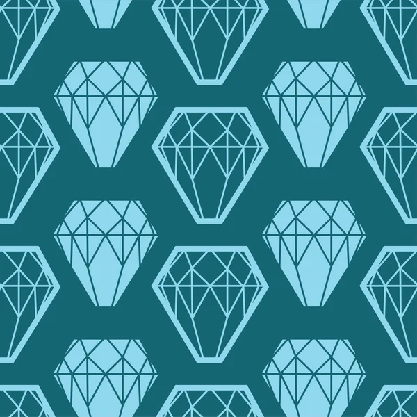 ダイヤモンドのベクトルシームレスパターン 豪華なデザイン要素 ストックイラスト — ストックベクタ
