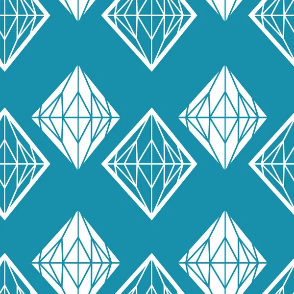 Vector Naadloos Patroon Van Diamant Luxe Design Elementen Voorraadillustratie — Stockvector