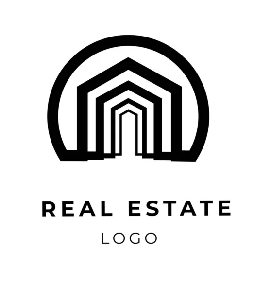 Vector Modern Logo Brand Real Estate Agency City Life — Stock Vector