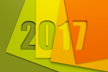 Yeni yıl 2017, 3d render
