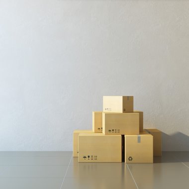 Yeni bir evde kutuları taşıma