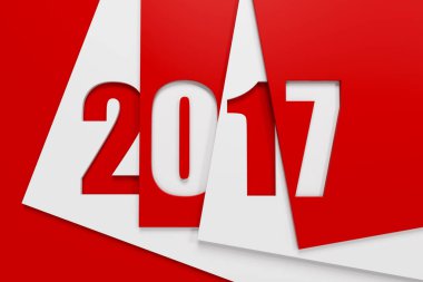 Yeni yıl 2017, 3d render