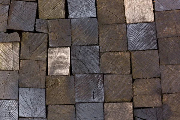 Πεζοδρόμιο υφή γίνονται ξύλινα μπλοκ — Φωτογραφία Αρχείου