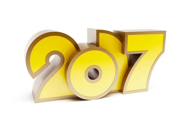 Nieuwjaar 2017, 3D-rendering — Stockfoto