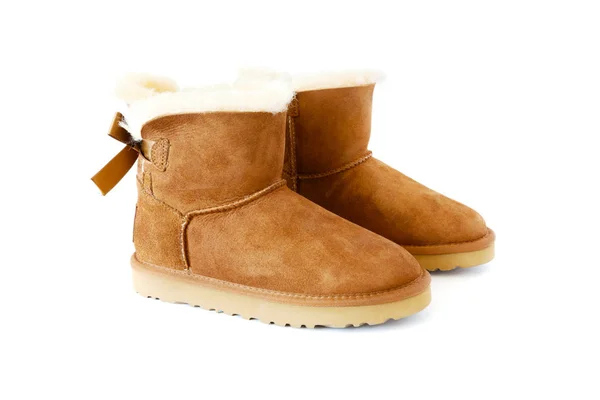 Pair of uggs with fur — Stock Photo, Image