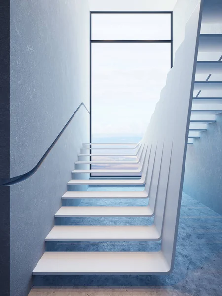 펜 트 하우스에 현대 계단 — 스톡 사진