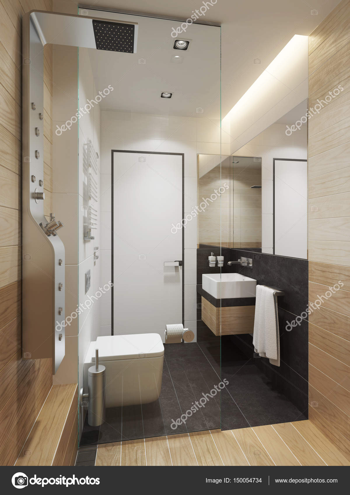 modernes Badezimmer Interieur, 3D-Rendering — Stockfoto © auriso ... modernes Badezimmer Interieur, 3D-Rendering — Stockfoto © auriso ...