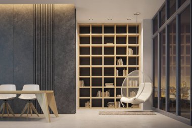 minimalizm tarzı iç, 3d render