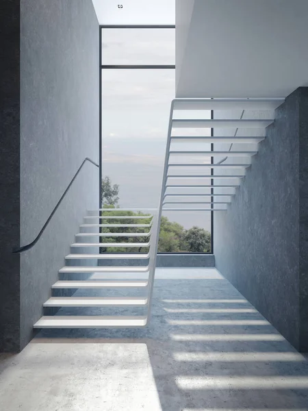 Moderne Treppe im Penthouse — Stockfoto
