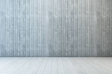 boş oda ahşap duvar ve ahşap zemin ile