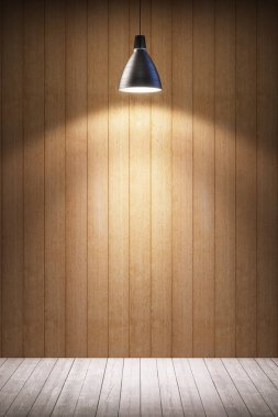 ahşap oda iç gece lambalı