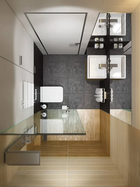 Modern banyo iç mimarisi — Stok fotoğraf