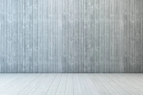 빈 방 나무 벽과 나무 바닥 — 스톡 사진
