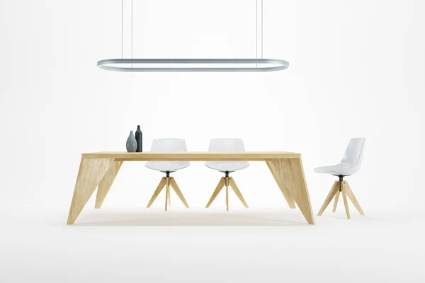 Интерьер столовой в стиле минимализма — стоковое фото