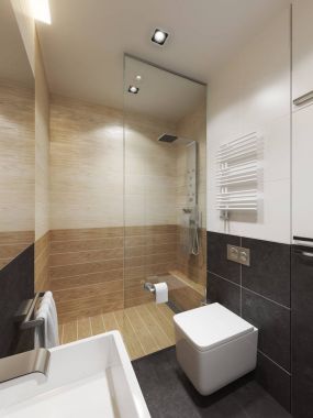 modern banyo iç, 3d rendering