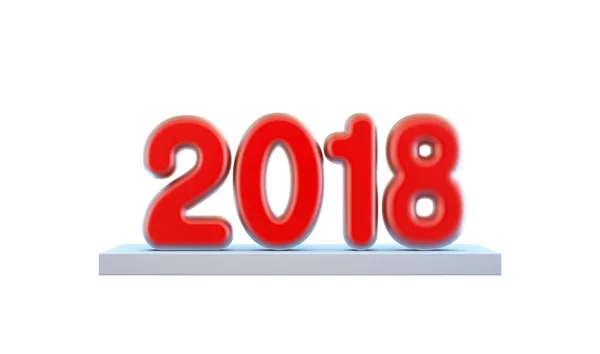 Nuevo año 2018, 3d renderizado —  Fotos de Stock