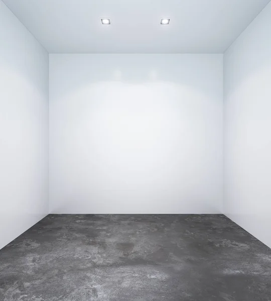 Prázdné bílé místnosti s bílými stěnami — Stock fotografie