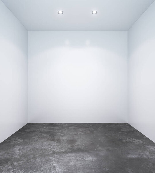 empty white room with white walls