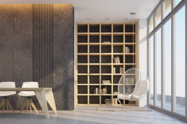 yemek odası, 3d render minimalizm tarzı iç