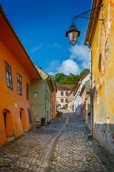 Historisch centrum van Sighisoara stad, Transsylvanië, Roemenië — Stockfoto