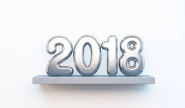 新的一年到 2018 年，3d 渲染 — 图库照片