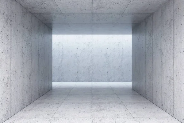 Boş beton iç mekan, 3D görüntüleme — Stok fotoğraf