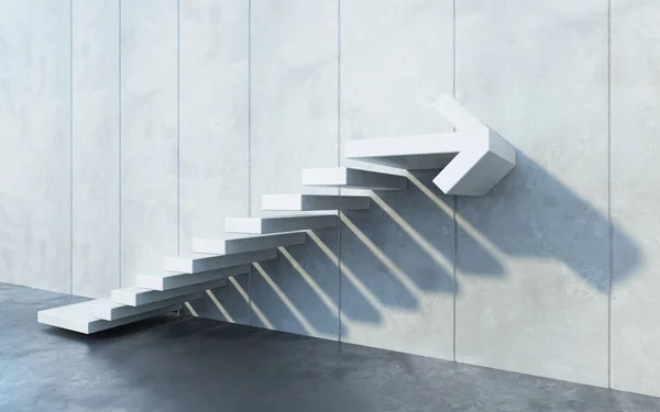 Escadas que vão para cima, renderização 3d — Fotografia de Stock