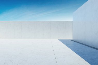 Lüks modern arka bahçe, 3D görüntüleme