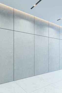 modern beyaz iç, boş oda, 3d render