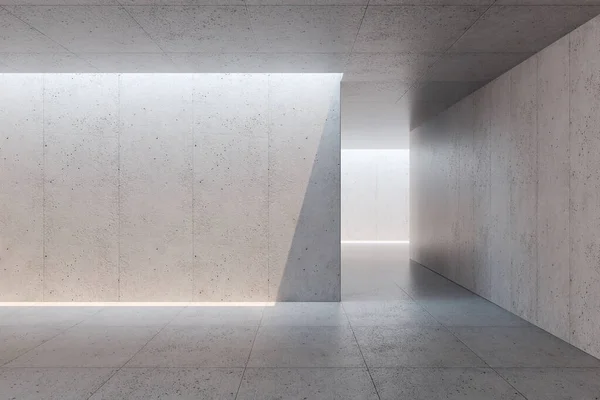 Blank Concrete Space Interior Rendering — Stock Photo, Image