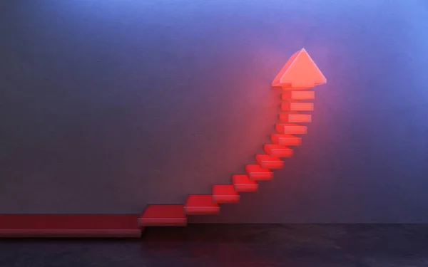 Stairs Going Upward Rendering — Stock Photo, Image