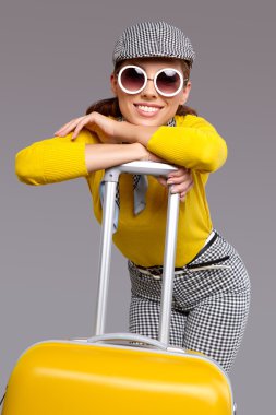 Sarı çanta Vintage kadın