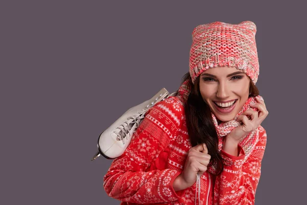 Genç kadın tam izole studio resim