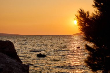 Hırvatistan, Brela Deniz Manzaralı, denize Adriyatik Denizi