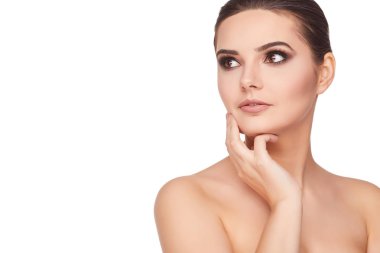 güzel bir kadın yüzü portre