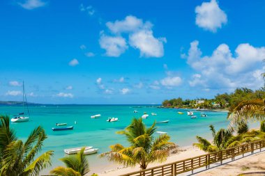Mauritius Adası'nın muhteşem beyaz sahilleri.