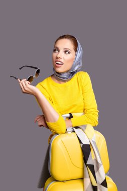 Glamour kadın sarı çanta