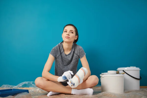 Bright picture of lovely housewife — Stock Photo, Image