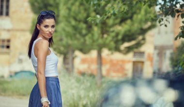 Toskana kız. İtalyan tatil 