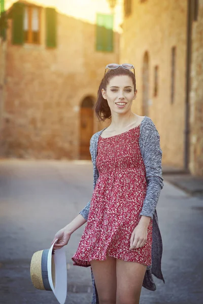 Fashionably dressed woman — Stock Photo, Image